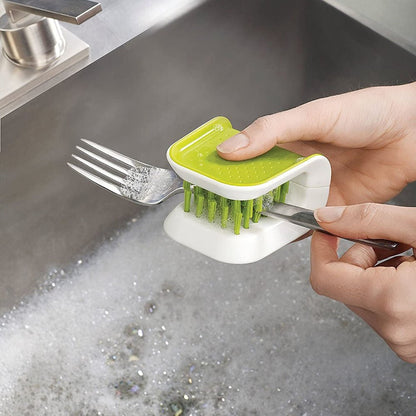 U-Shaped Knife and Cutlery Cleaner Brush